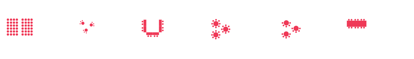 Event planning icons - White and cherry